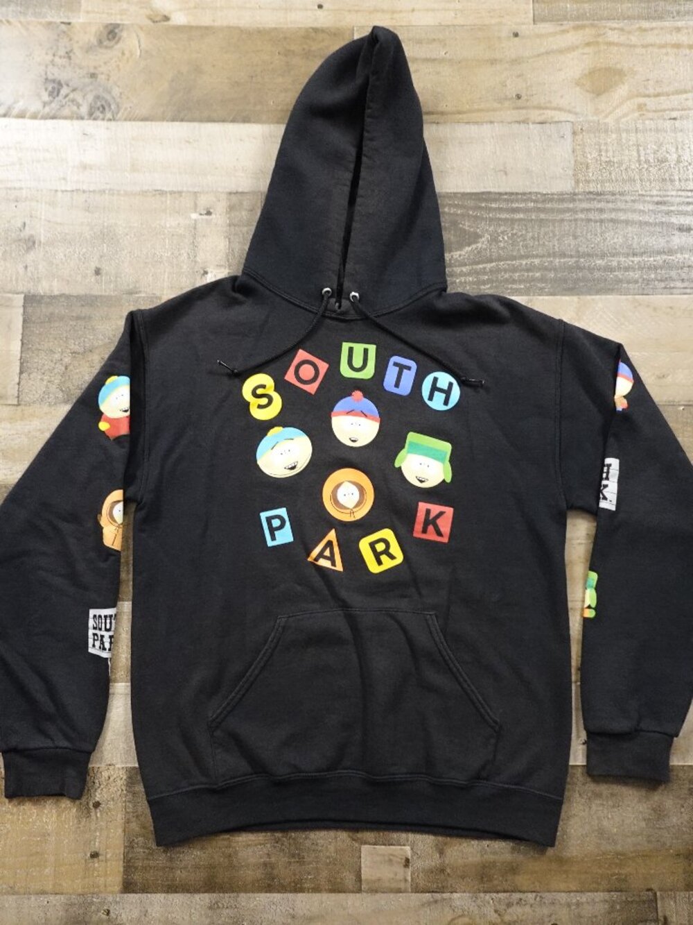 South Park Graphic Hoodie Adult Medium Black 2023 Cartoon Characters Pullover